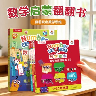 bbc数字积木数学启蒙翻翻书绘本3-6岁益智游戏书numberblocks宝宝数学逻辑思维训练4-5岁幼儿园入园准备阅读学前班幼小衔接数学 【4册】数字启蒙书+经典游戏书