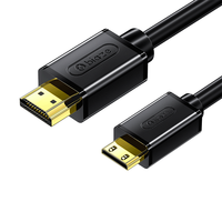 毕亚兹 Mini HDMI转HDMI连接线 4K高清 10米 黑色