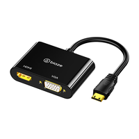 毕亚兹 Mini HDMI转VGA/HDMI转换器 带音频 4K高清