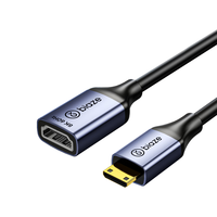 毕亚兹 Mini HDMI转标准HDMI转接线 8K60Hz 公对母