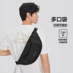 斯凯奇 男士斜挎包腰包男款胸包单肩包青少年斜挎包潮男
