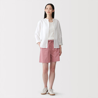 MUJI 無印良品 女式水洗平纹短裤
