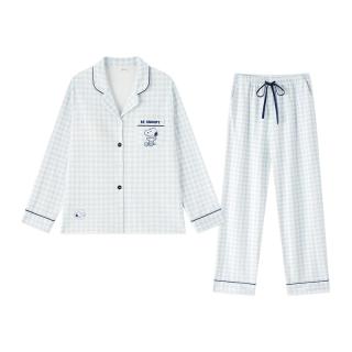 be 史努比 纯棉带胸垫 女士睡衣家居服套装