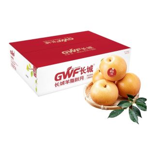 京鲜生 长城羊脂秋月梨 净重4.5斤装 大果5-7粒 单果300g+