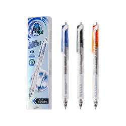 得力 考场战神考试中性笔 0.5mm双珠ST头 黑色 3支/盒 V215-3
