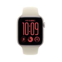 Apple Watch SE 3 蜂窝版 44mm 星光色铝壳沙砾色表带智能手表