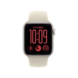 Apple Watch SE 3 GPS版 40mm星光色铝壳沙砾色表带智能手表