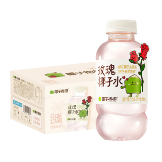 二次方 玫瑰椰子水 天然电解质 复合果汁饮料整箱 400ml*15瓶