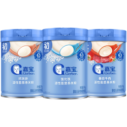 嘉宝 营养米粉高铁米粉高蛋白米粥婴儿宝宝辅食组合装丰富多口味