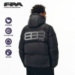 FPA 90白鸭绒 连帽后背幻影8防寒保暖轻盈短款羽绒服男女同款外套