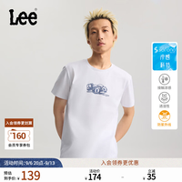 Lee Logo印花 男士短袖T恤 2XL 白色