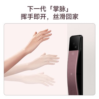 鹿客 S6Ultra 掌静脉3D人脸识别 双摄猫眼大屏 智能门锁