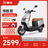 爱玛 领航官 72V22AH石墨烯电池 璀璨灰 电动摩托车
