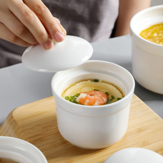 居家家 陶瓷隔水炖盅大号带盖蒸蛋碗蒸蛋羹专用碗三才鸡蛋汤盅煲汤小炖盅