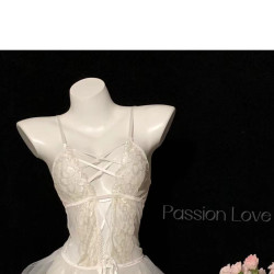 PASSION LOVE 小天鹅洋装  白黑两色 可爱俏皮蓬蓬裙公主显瘦法式