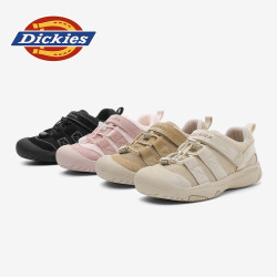 Dickies 男童鞋子黑色运动鞋春秋2026新款防滑户外徒步儿童登山鞋
