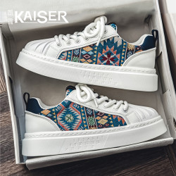 凯撒 KAISER/凯撒·男鞋夏季新款时尚百搭休闲板鞋子男款厚底运动小白鞋