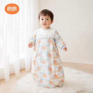 良良 liangliang）新生儿宝宝秋冬加厚夹棉可拆袖儿童防踢被包裹式睡袋