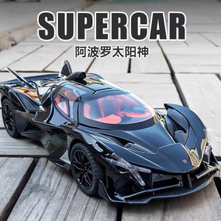 1:24太阳神阿波罗EVO合金跑车车模仿真模型摆件儿童男孩玩具车