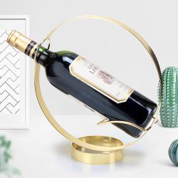 家用红酒架北欧架酒柜摆件葡萄酒装饰倒挂酒瓶架子现代轻奢酒架