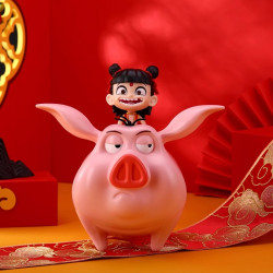 狼博旺 哪吒2正版授权飞天猪爆米花桶造型桶储物摆件家居魔童闹海手办