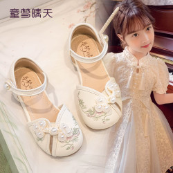 女童汉服鞋2026夏季新款儿童鞋子配马面裙女宝国风绣花鞋