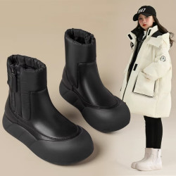 女童雪地靴冬季新款儿童加绒棉靴中大童大棉鞋小女孩女童鞋子女士