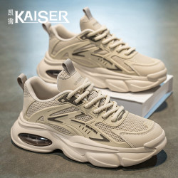 凯撒 KAISER/凯撒·男鞋新款透气厚底运动网面鞋男士时尚百搭休闲老爹鞋