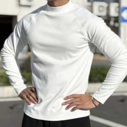 2026冬双面绒保暖修身半高领长袖打底T男运动健身高弹衣服潮