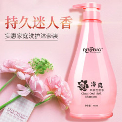 PROBIG净爽柔顺洗发水控油留香700ml滋养家庭香氛持久