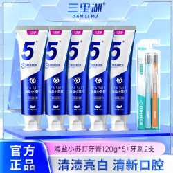 三里湖 海盐牙膏清洁口气洁白120g