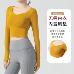 卡瓦杰 运动上衣女薄款跑步训练健身T恤春新款m