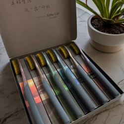 贝菲玛 创新U型加长 高效洁净长刷头细丝软毛牙刷6支礼盒
