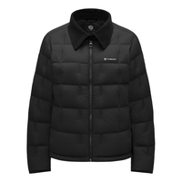 坦博尔 TB62350266 衬衫领轻薄羽绒服 黑色 S