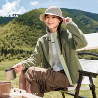乔丹 加绒外套女士风衣秋冬季保暖运动休闲夹克 璃宽绿/山葵绿 M