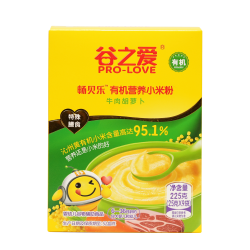 PRO-LOVE 有机小米米粉婴儿营养小米糊6月+宝宝辅食小米米糊225g