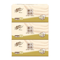 清风 原木纯品抽纸巾 4层加厚软抽 家用卫生纸 4层 320张*3包