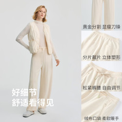 冰洁 95绒 防水防风弯刀羽绒裤（三色任选）