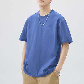 安踏 针织短袖男女学生夏季薄款纯色圆领套头宽松透气t恤中性休闲上衣