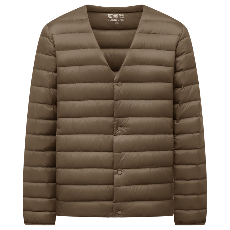 波司登 B260135003 90绒高蓬排骨 V领轻薄羽绒服 黑色8056 2XL