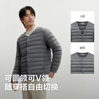 波司登 B260135003 90绒高蓬 V领 幻影灰 6XL 男士羽绒服