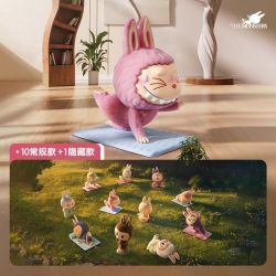 泡泡玛特 THEMONSTERS慵懒瑜伽系列手办盲盒LABUBU拉布布节日礼物