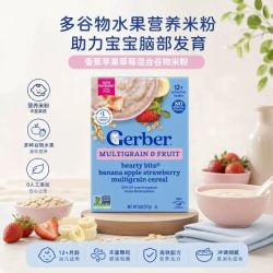 嘉宝 美版2段婴儿高铁营养米粉 辅食 香蕉燕麦益生菌 227g 1件