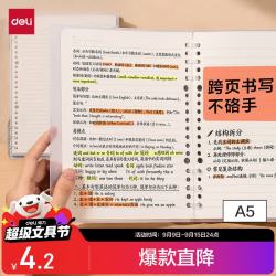得力 自由翻 A5活页本 A5/40张/透明