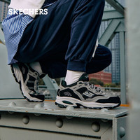 斯凯奇 237067 复古老爹鞋 木炭色/黑色 42码 男士休闲鞋
