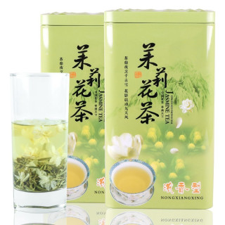 柏叶韵 茉莉花茶 2025新茶浓香型花草茶 茶叶罐装袋装耐泡散装 250克 两罐500g