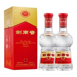 剑南春 52度水晶剑南春白酒500ml*2瓶浓香型商务宴请送礼