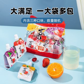 88VIP：喜之郎 果冻益生元果冻爽多口味700g*4袋儿童小零食加钙果汁可吸的