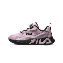 FILA 女童跑鞋旋钮扣运动舒适软胶囊轻便中大童跑鞋