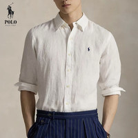 RALPH LAUREN Polo Ralph Lauren男装经典版亚麻衬衫710968915白色XS送礼